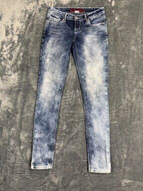 Bongo Womens Acid Wash Skinny Jeans Size 3 Cotton Blend